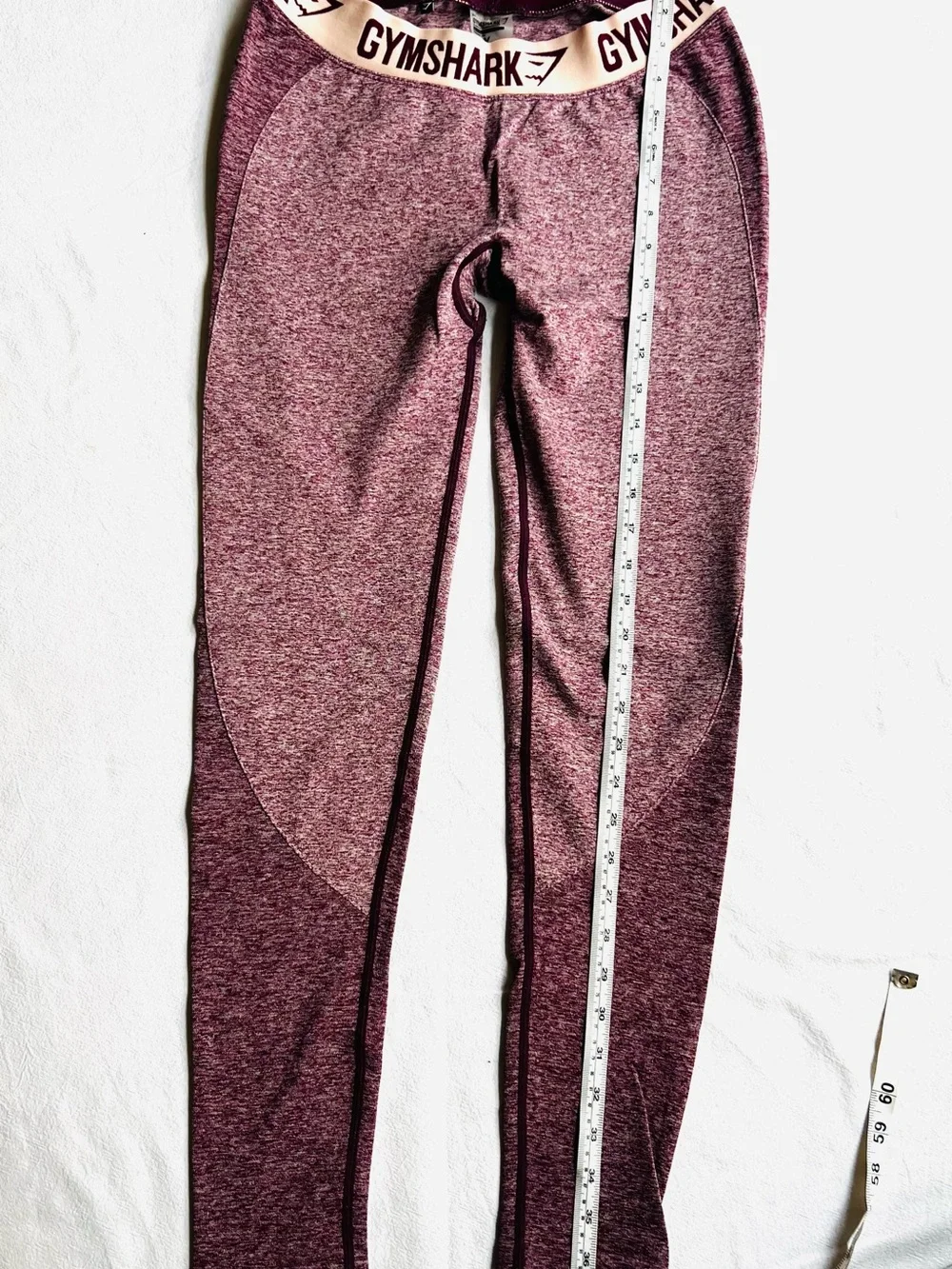 Gymshark Flex Matching Set Ruby Marl Leggings & Sports Bra Size L